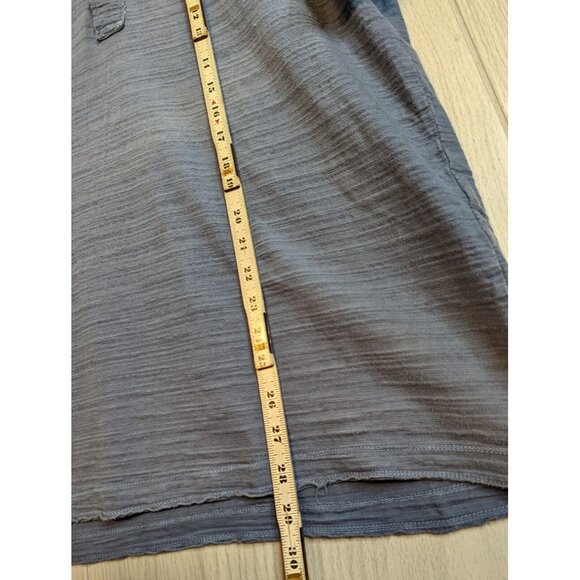 BKE Buckle Standard Fit Knit Polo Shirt Sz Large Stretch Distress Detail Blue - Picture 5 of 5